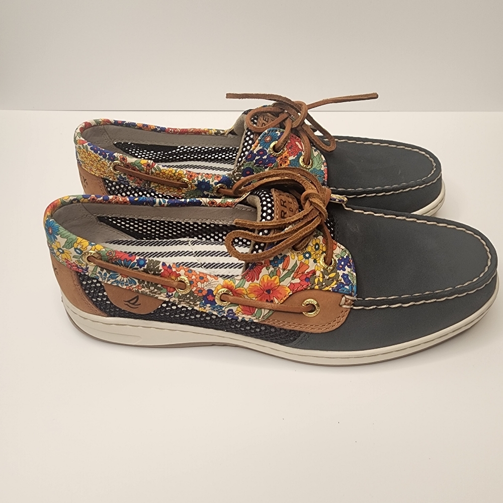Sperry Topsider Bluefish Liberty Floral Boat Shoe - Ladies Size 8.5 - NWOB